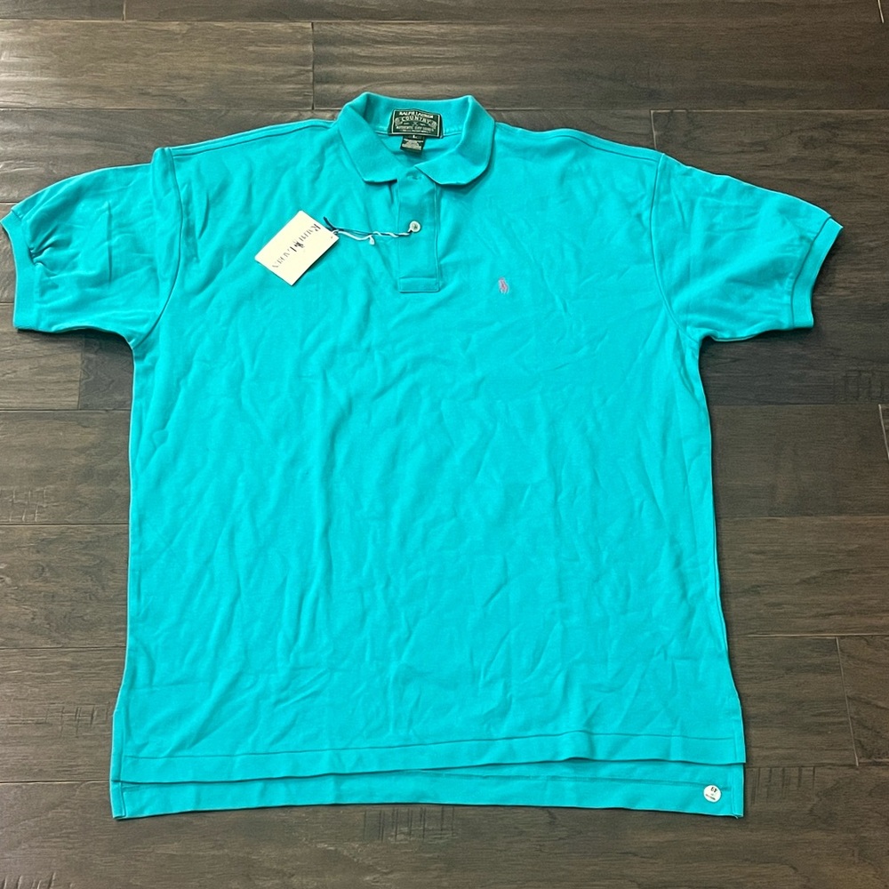 Polo County Ralph Lauren Vintage Polo Shirt new Teal Mens Size Large